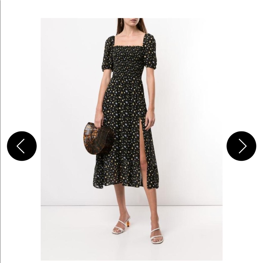 Reformation Meadow dress black XS